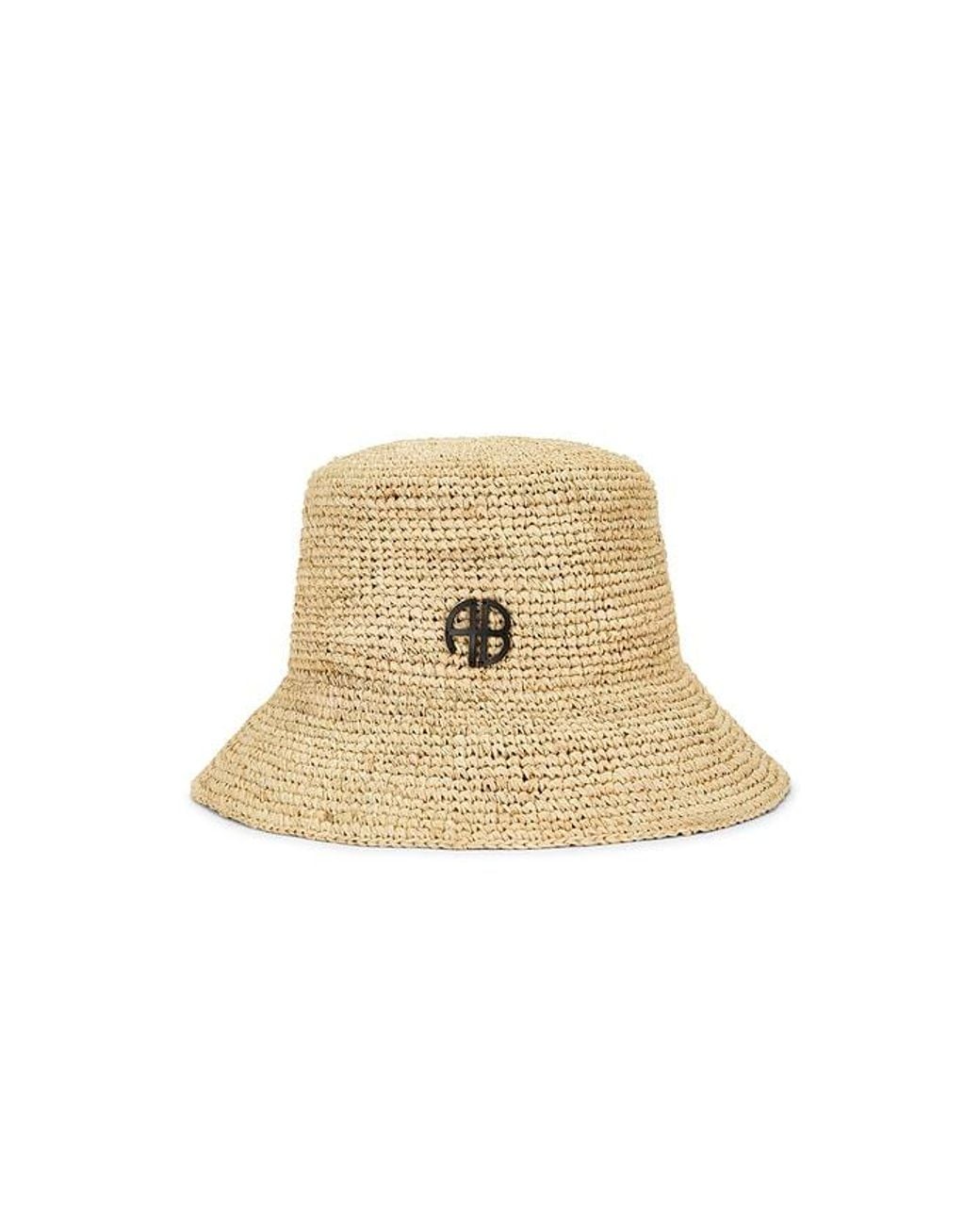Anine Bing Natural Cabana Bucket Hat