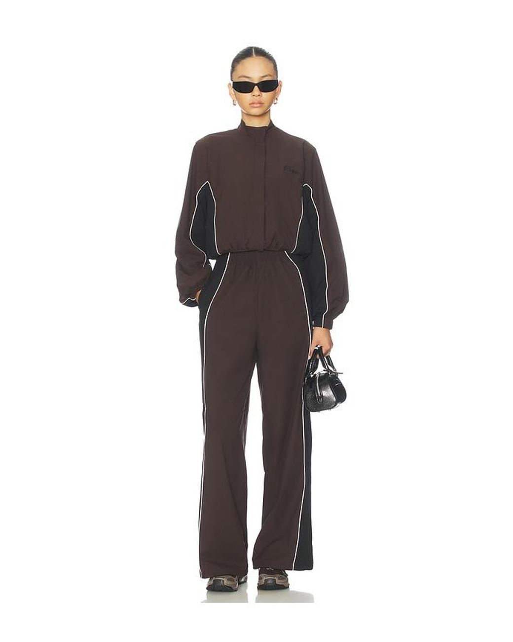 ROTATE BIRGER CHRISTENSEN Brown Crispy Woven Jacket