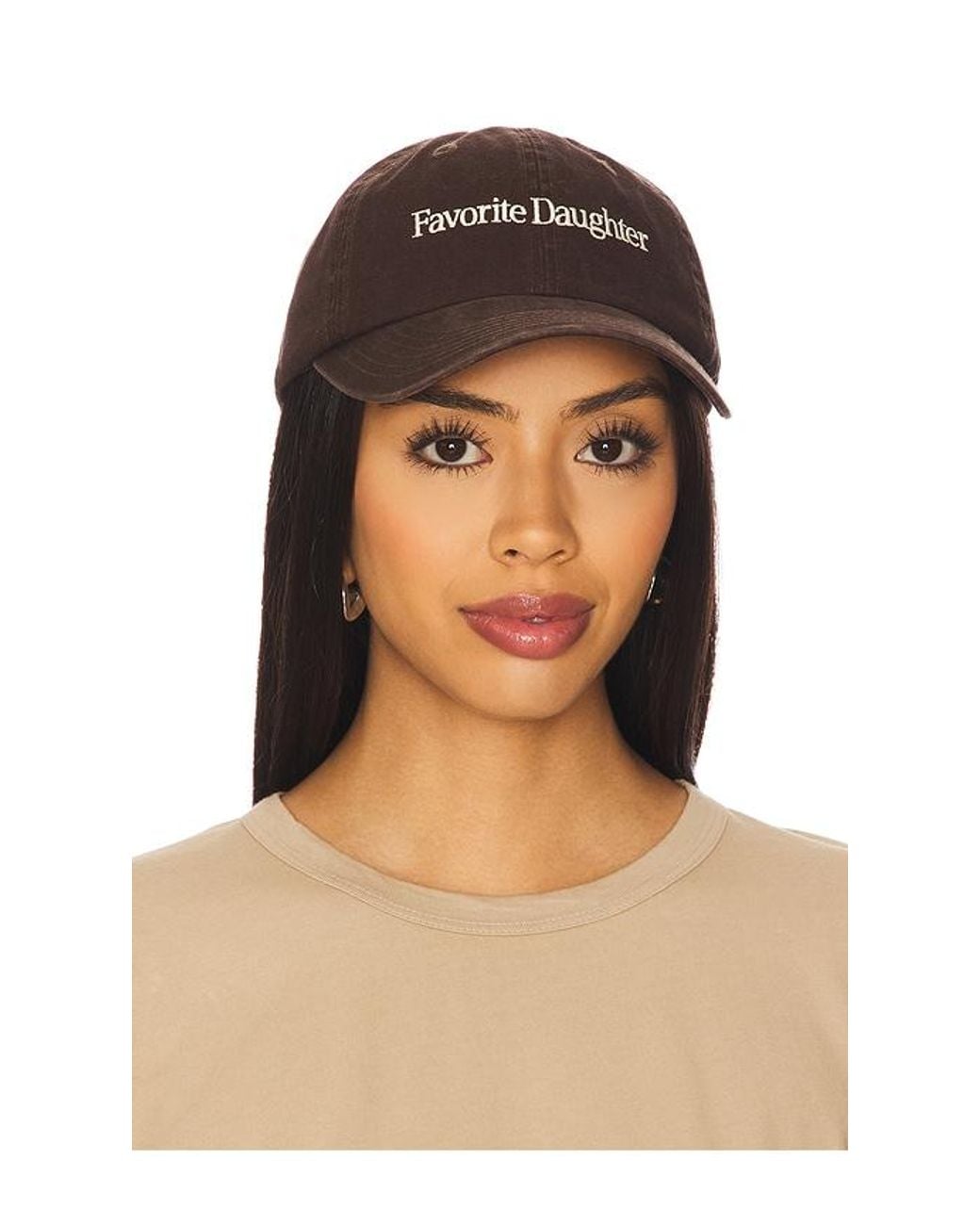 FAVORITE DAUGHTER Black Classic Logo Baseball Hat