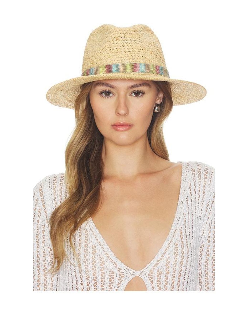 Nikki Beach Natural Kelly Fedora Hat