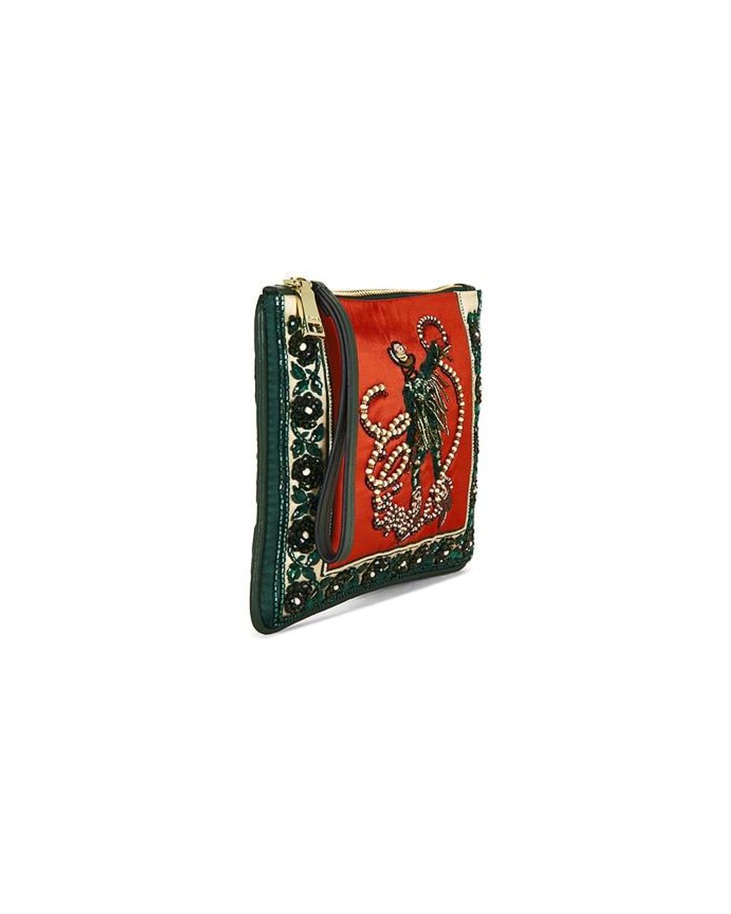 ALÉMAIS Red Ace Cowboy Embellished Clutch