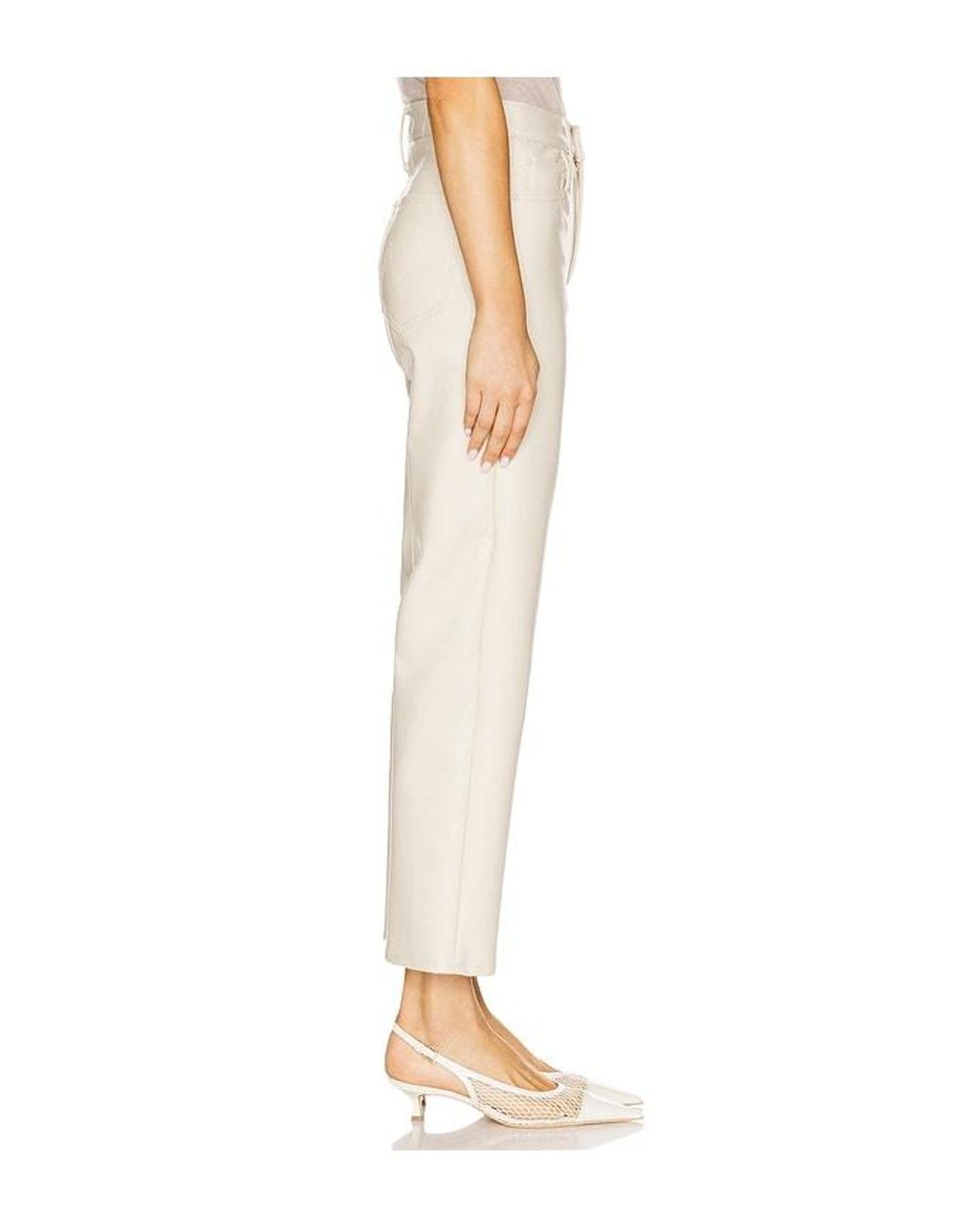 Mother White The Rambler Zip Ankle Jeans