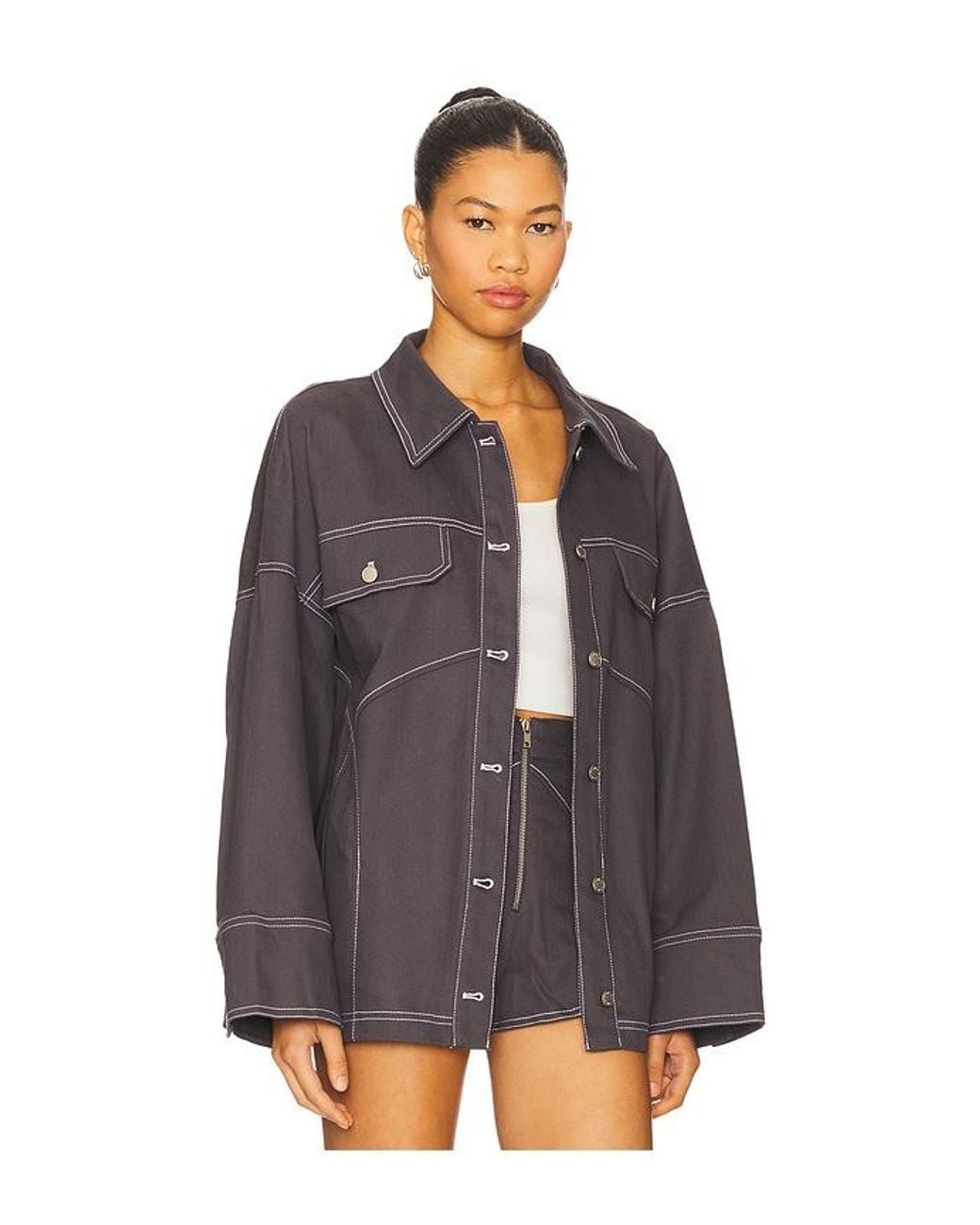 BY.DYLN Purple Brixton Jacket