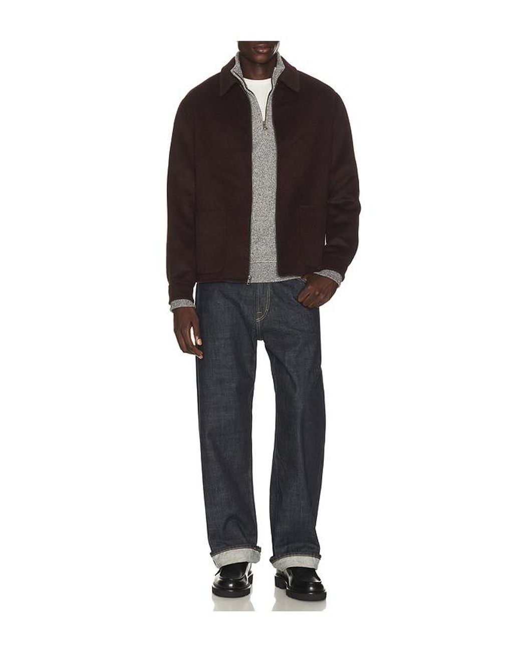 Vince Gray Quarter Zip Sweater for men