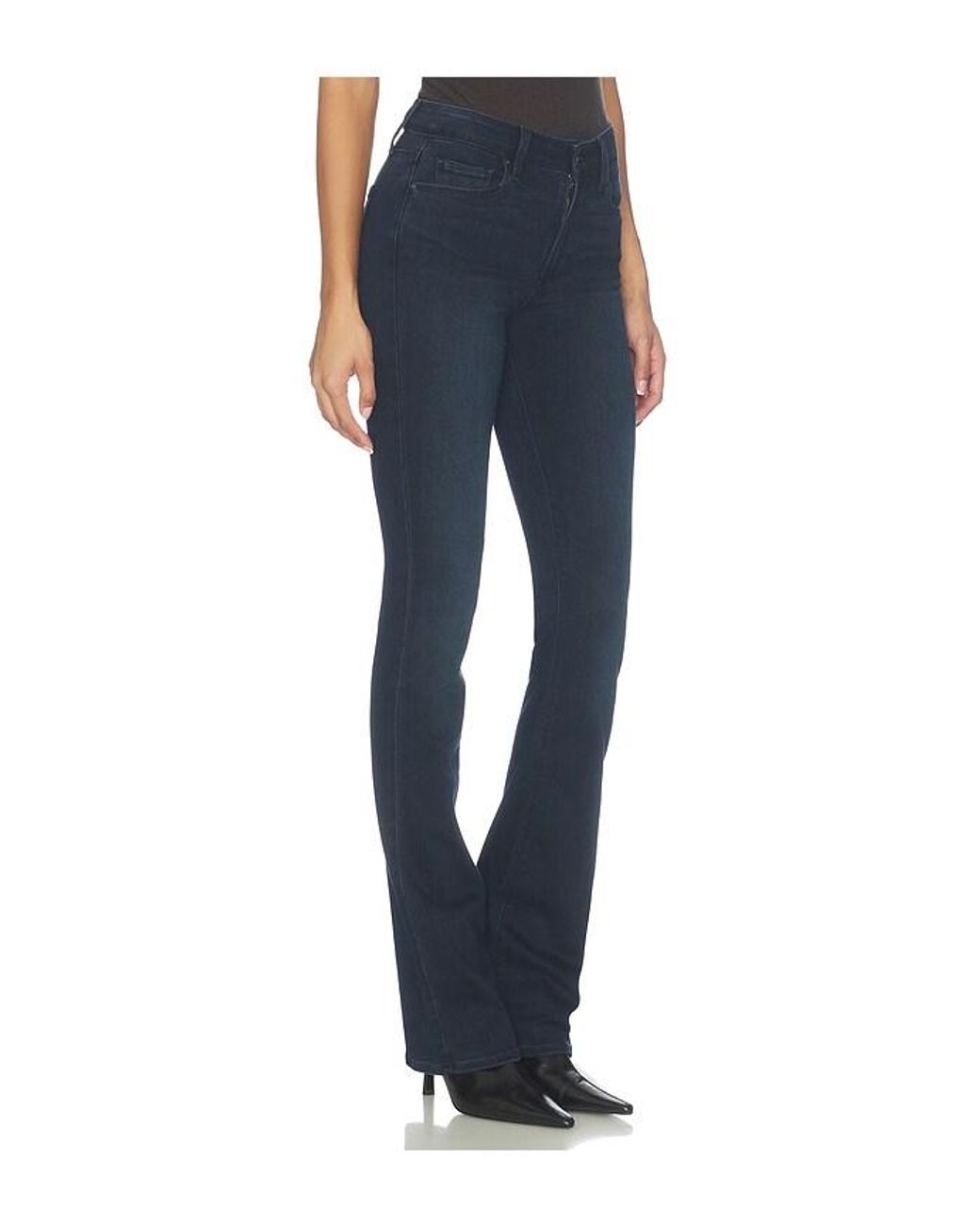 PAIGE Blue High Rise Manhattan Bootcut Jeans