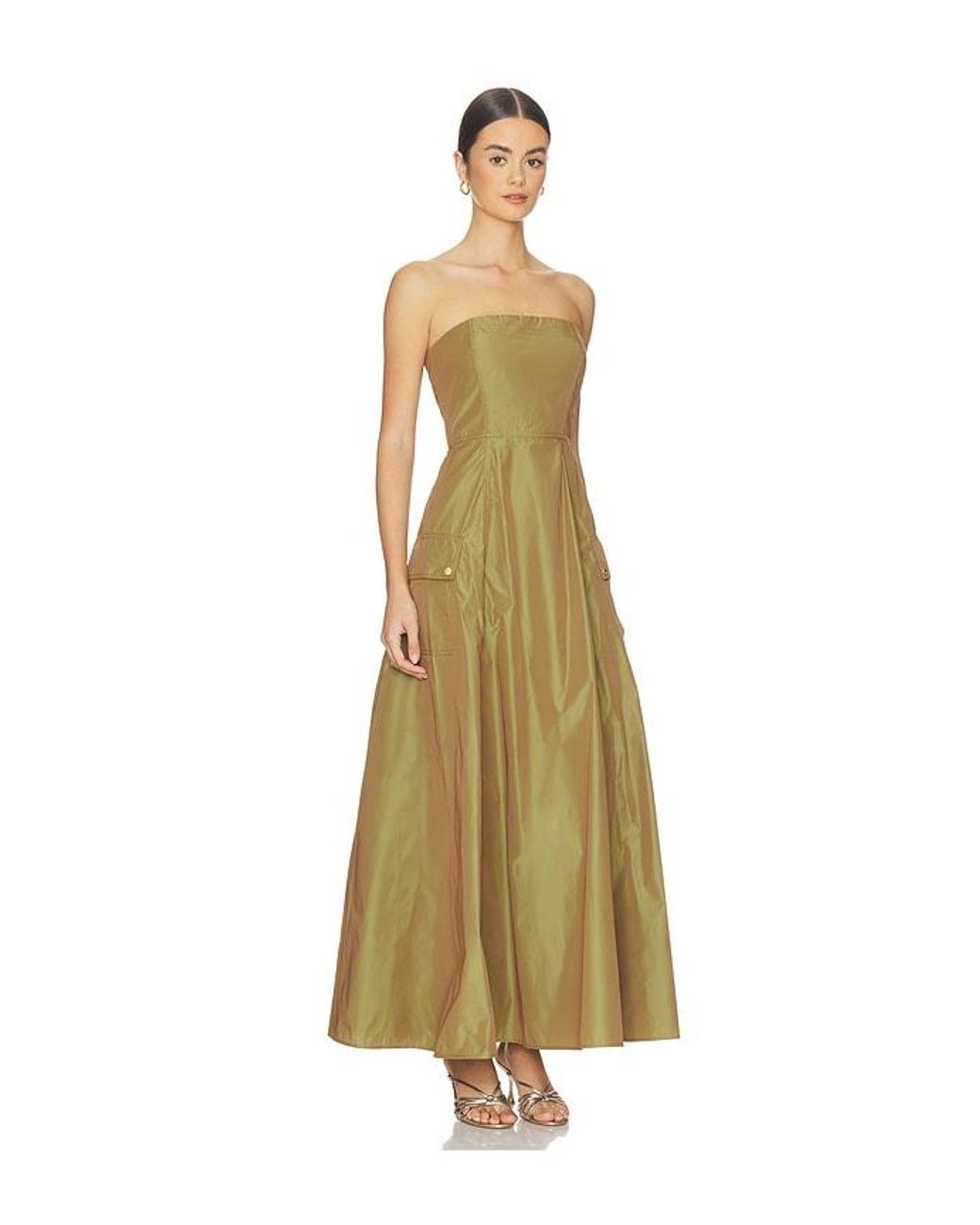 L'Agence White Nessa Strapless Maxi
