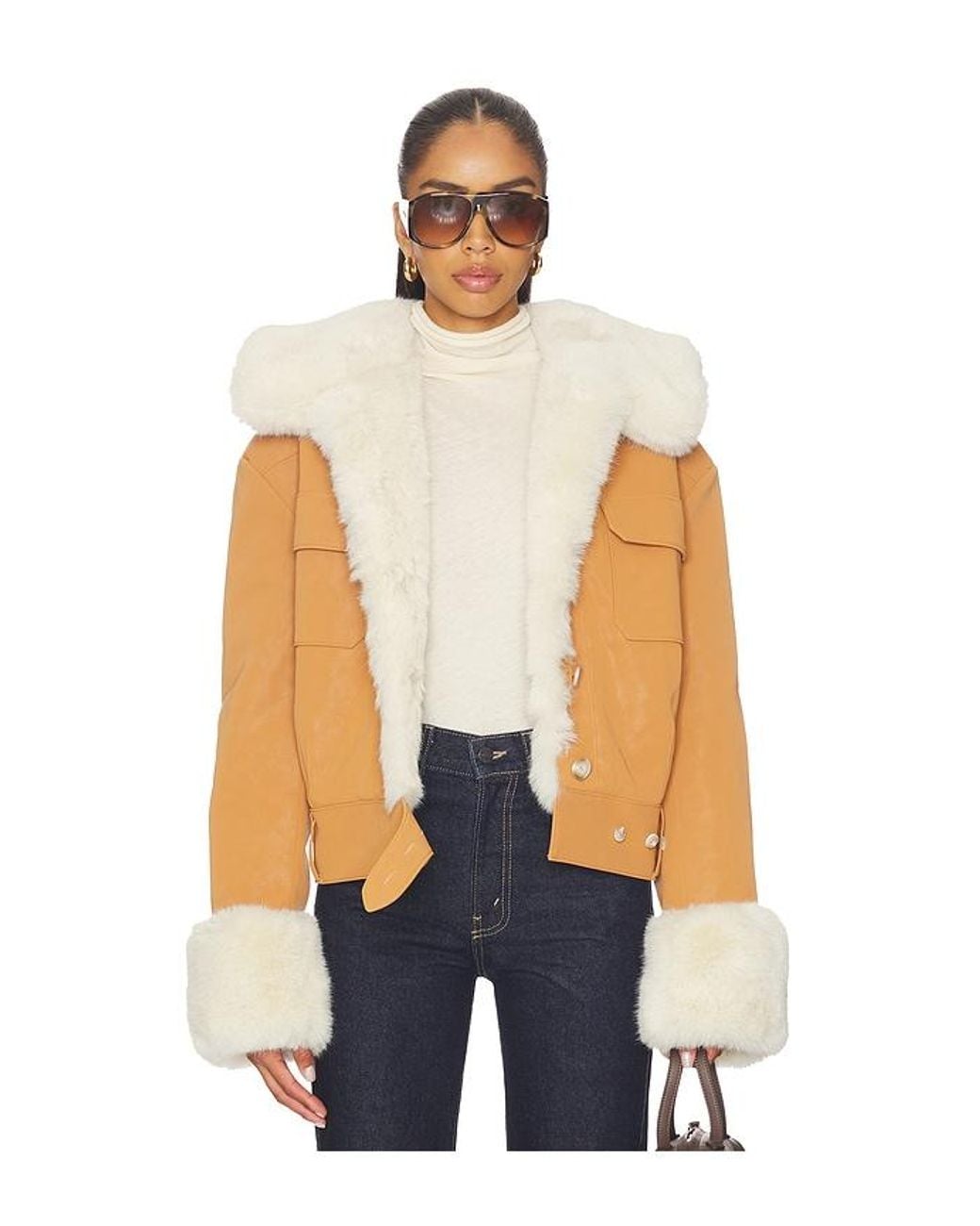 Lovers + Friends Blue James Faux Leather Jacket