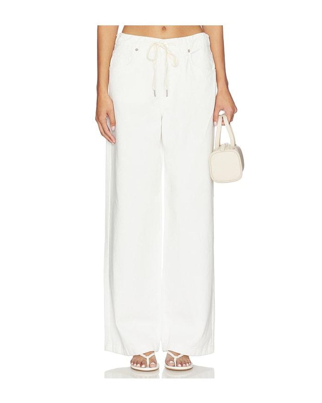 Blank NYC White Drawstring Jeans