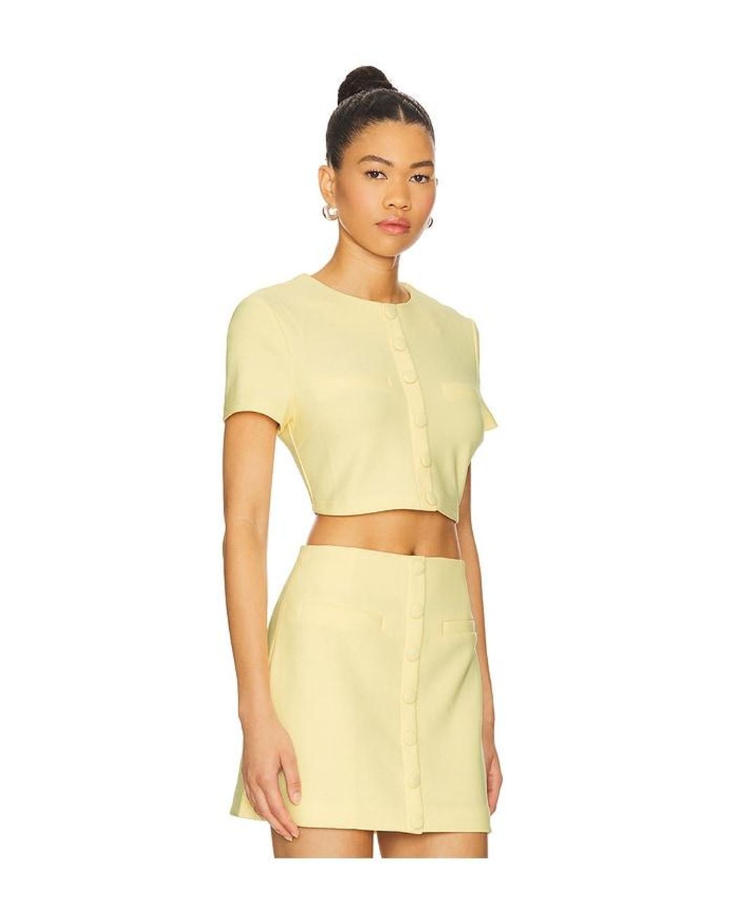 Lovers + Friends Yellow Reid Top