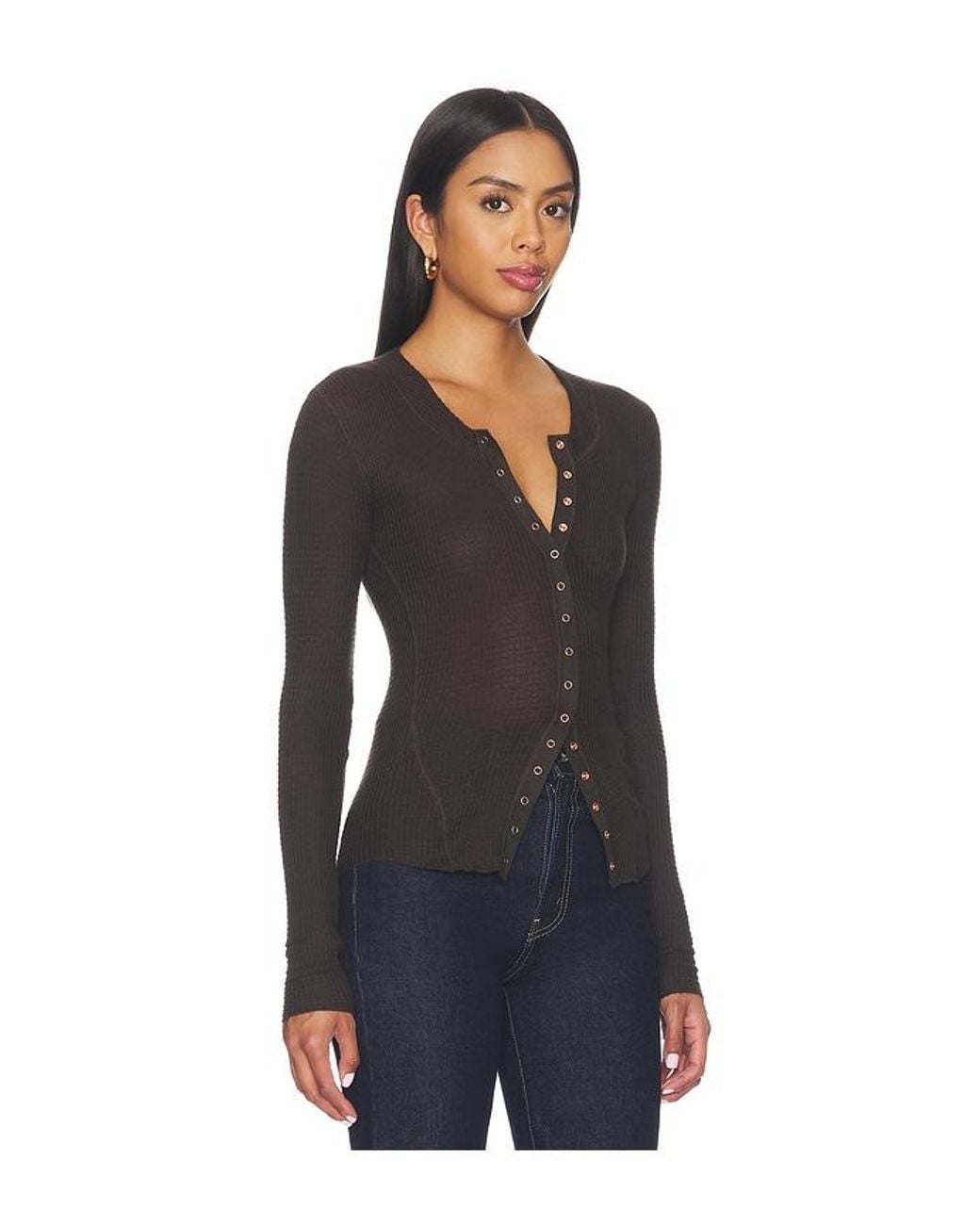 Free People Black Going Places Cardigan