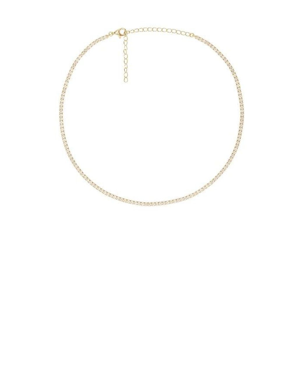 By Adina Eden White Thin Tennis Choker