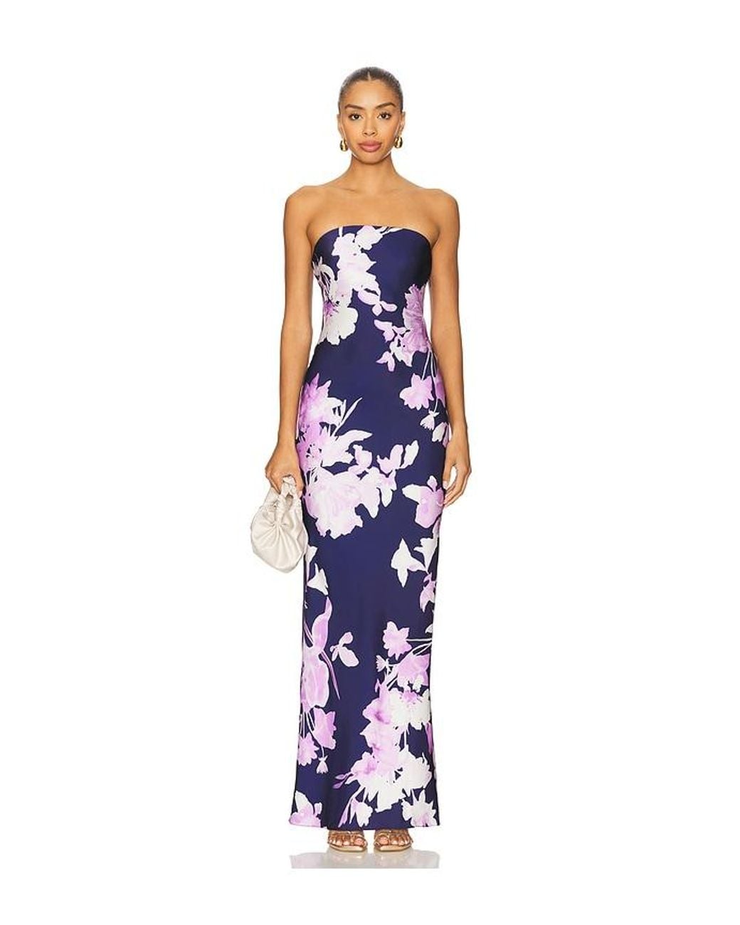 Rococo Sand Blue Strapless Maxi Dress