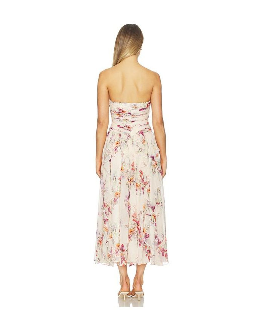 Cinq À Sept White Iris Bouquet Galya Dress