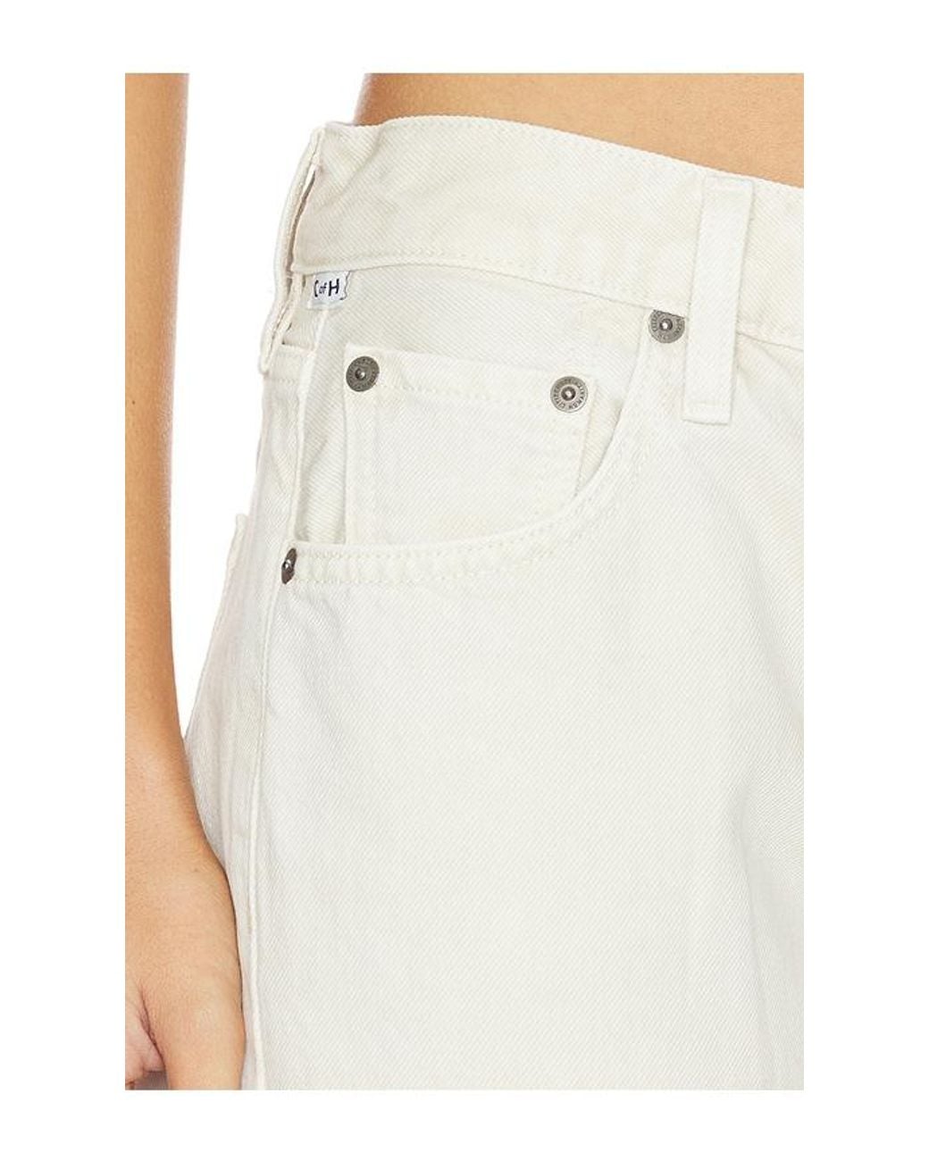 Citizens of Humanity White Faye Vintage Straight Jeans