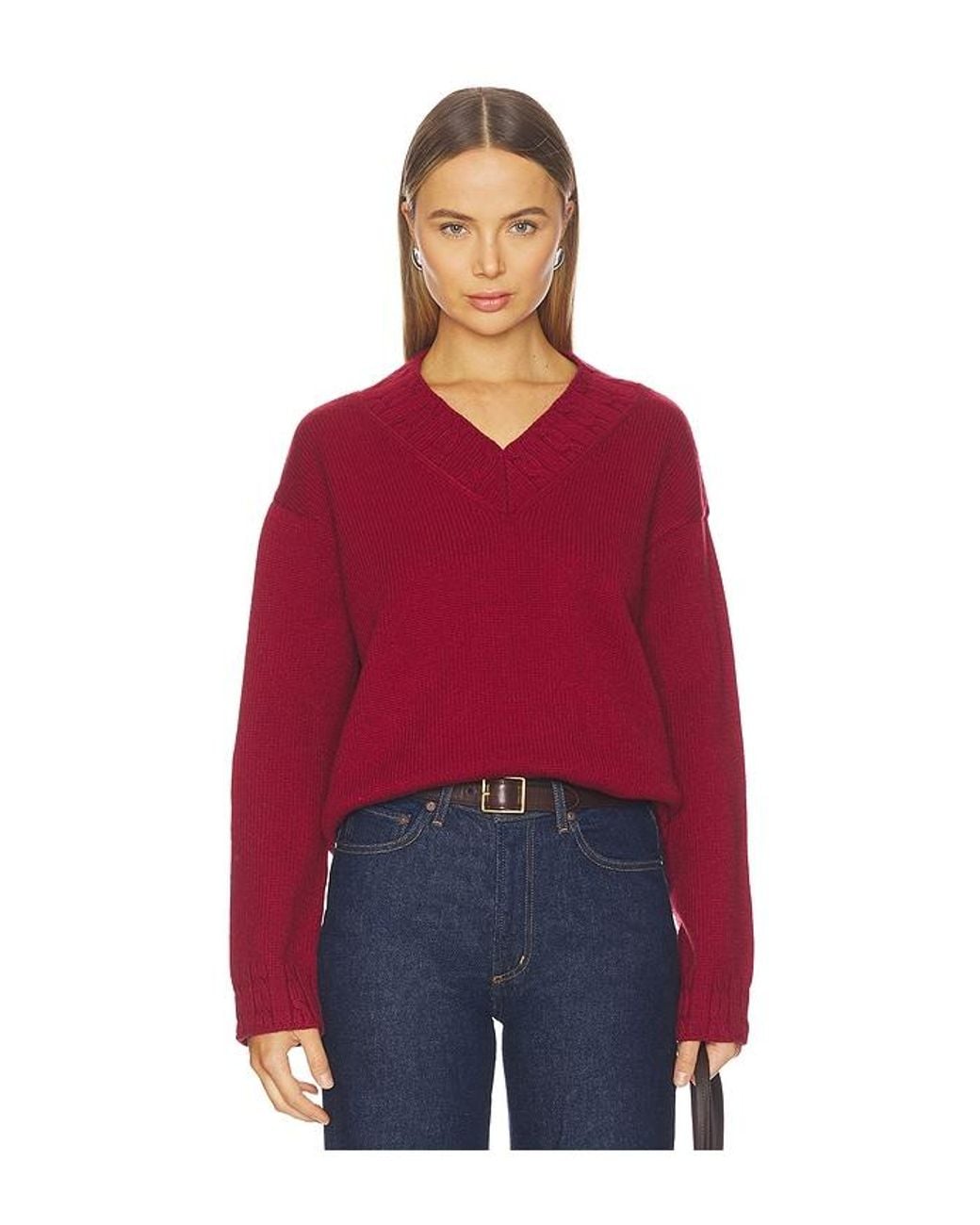 Lovers + Friends Red Haisley V Neck Sweater
