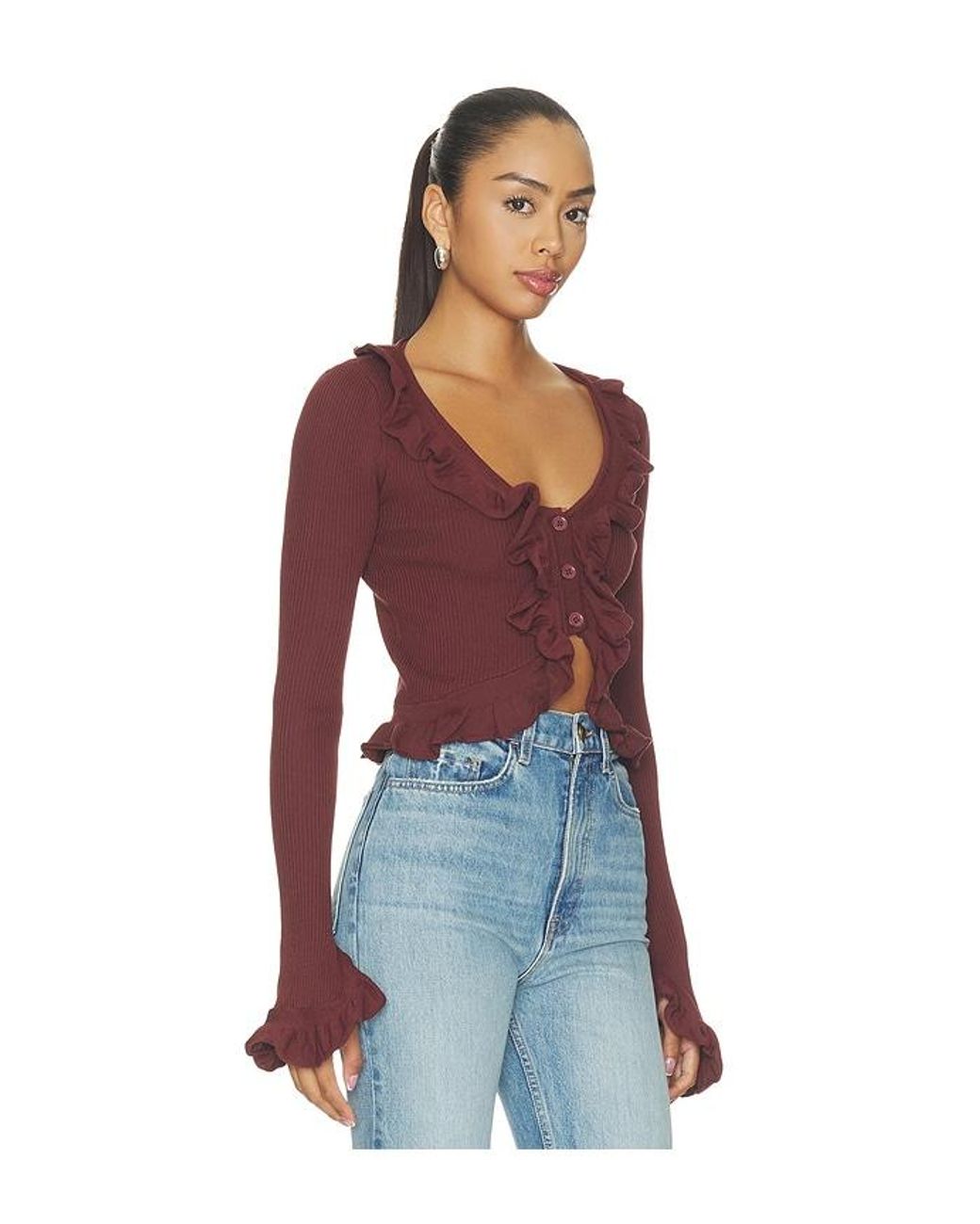MORE TO COME Blue Renee Cardigan Top