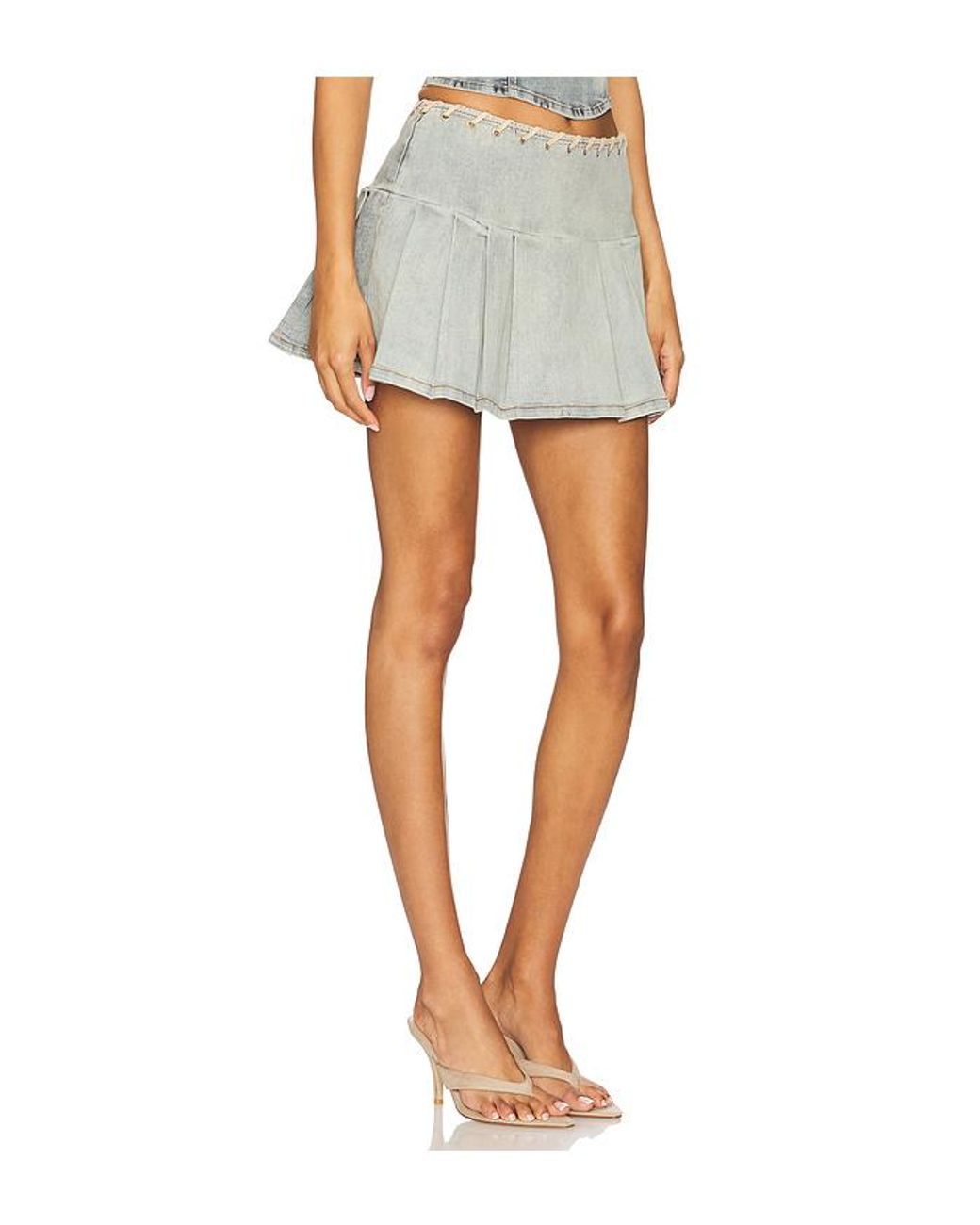 BY.DYLN Blue Davia Micro Skirt