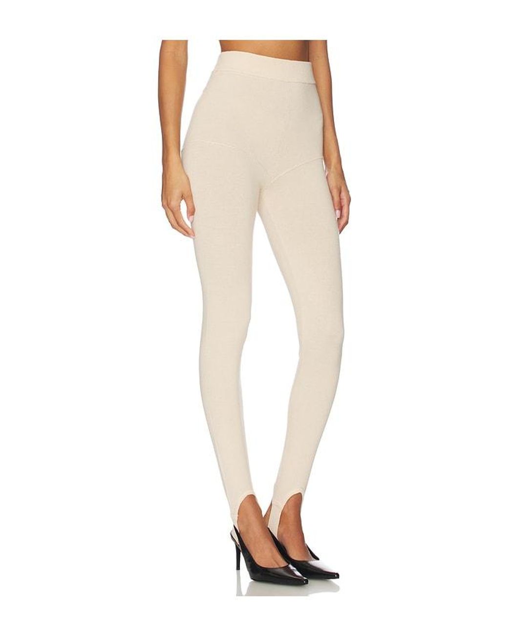 AYA MUSE White Knit Leggings