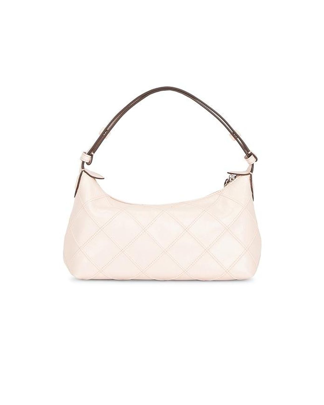 Tory Burch Natural Fleming Distressed Pochette Bag