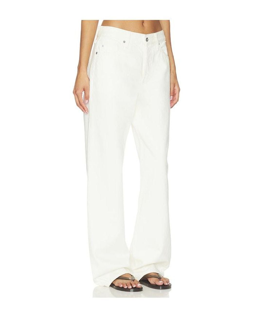 AG Jeans White Billie Straight Jean
