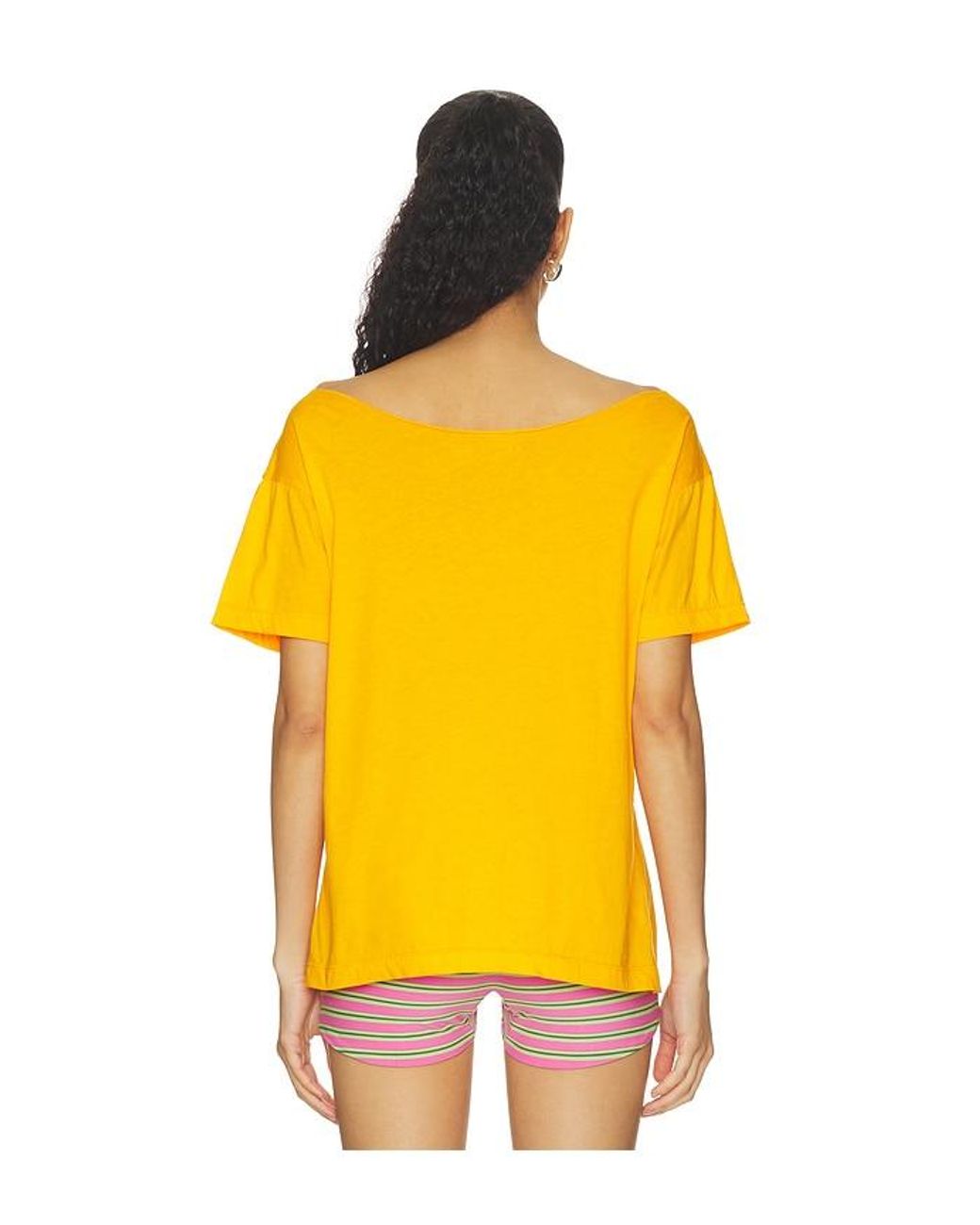 Lovers + Friends Yellow Tahiti Tee