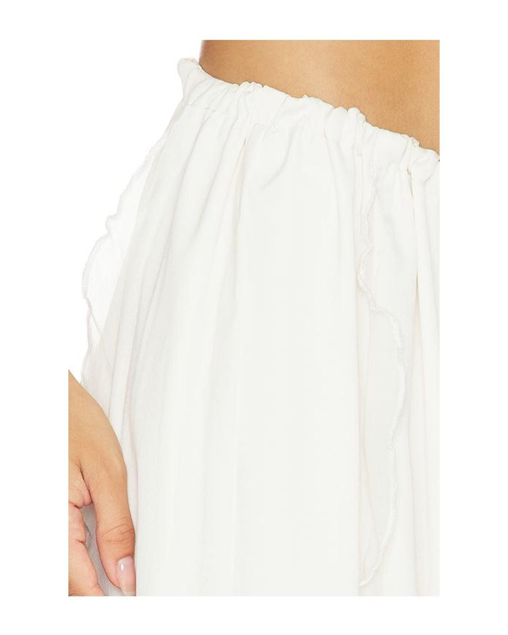 SNDY'S White Sereia Maxi Skirt