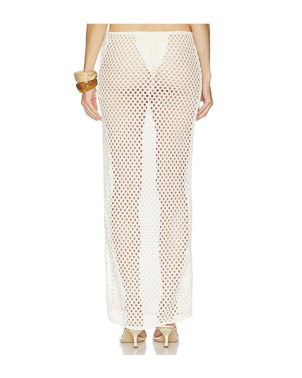 Camila Coelho White Krina Maxi Skirt