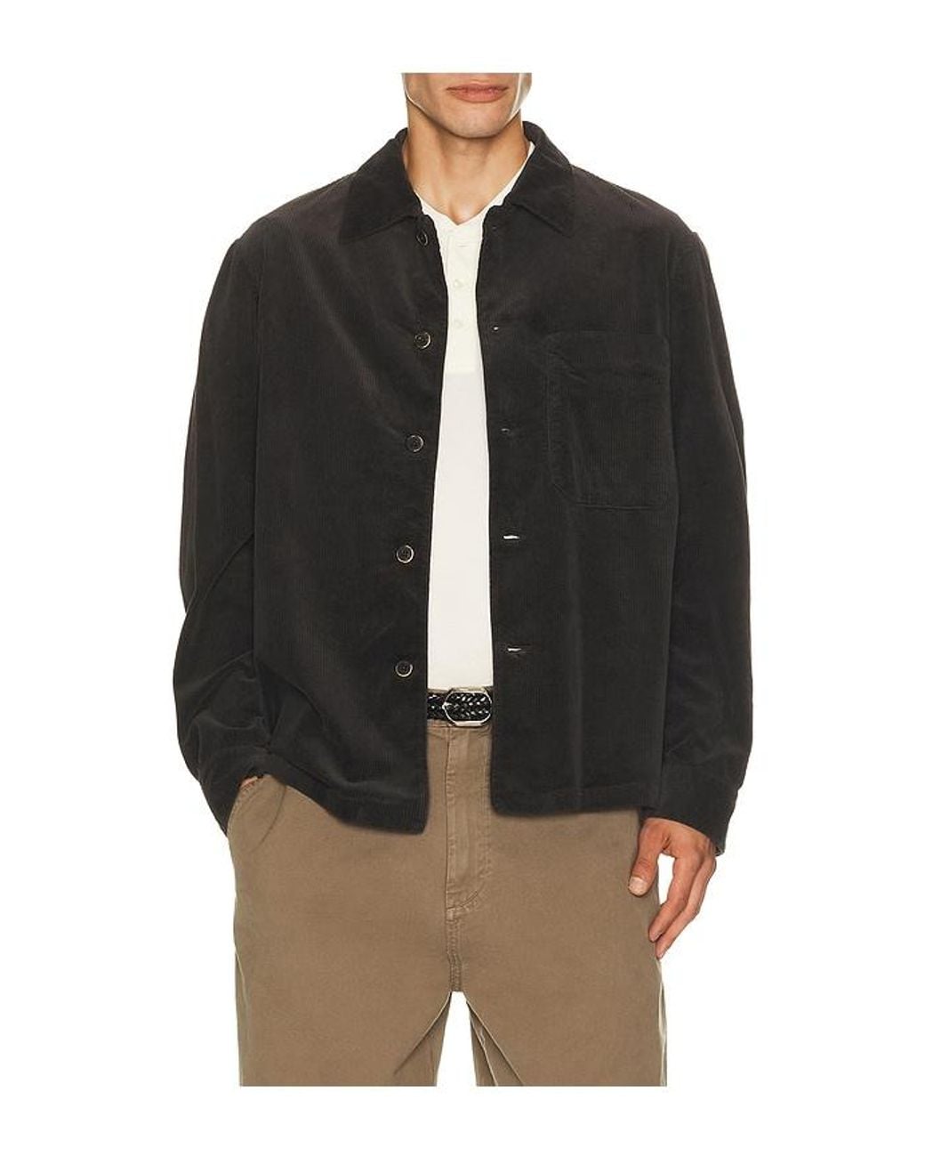 Barena Black Overshirt Cedrone Cortivo for men