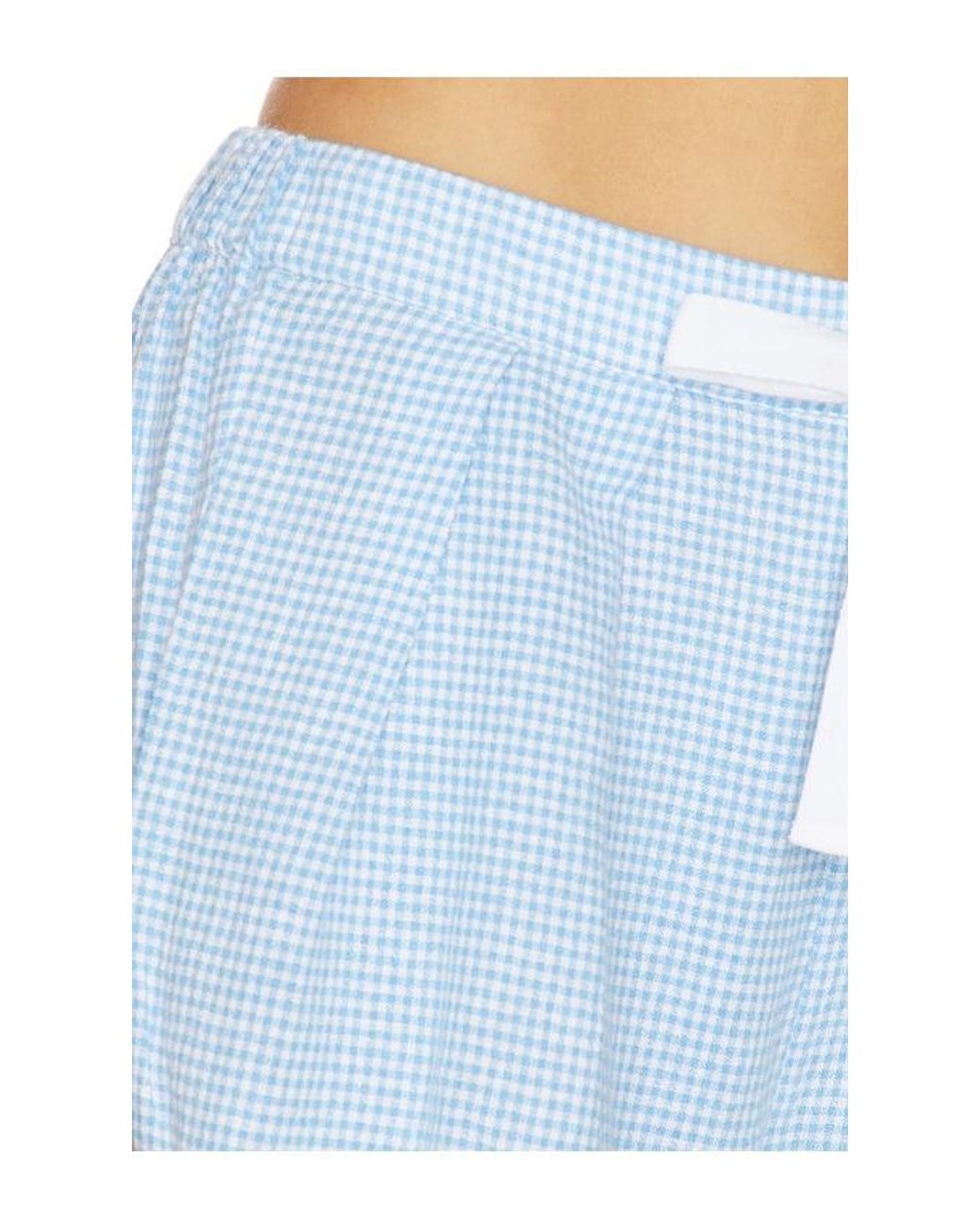 Eberjey Blue Linen Blend Relaxed Short