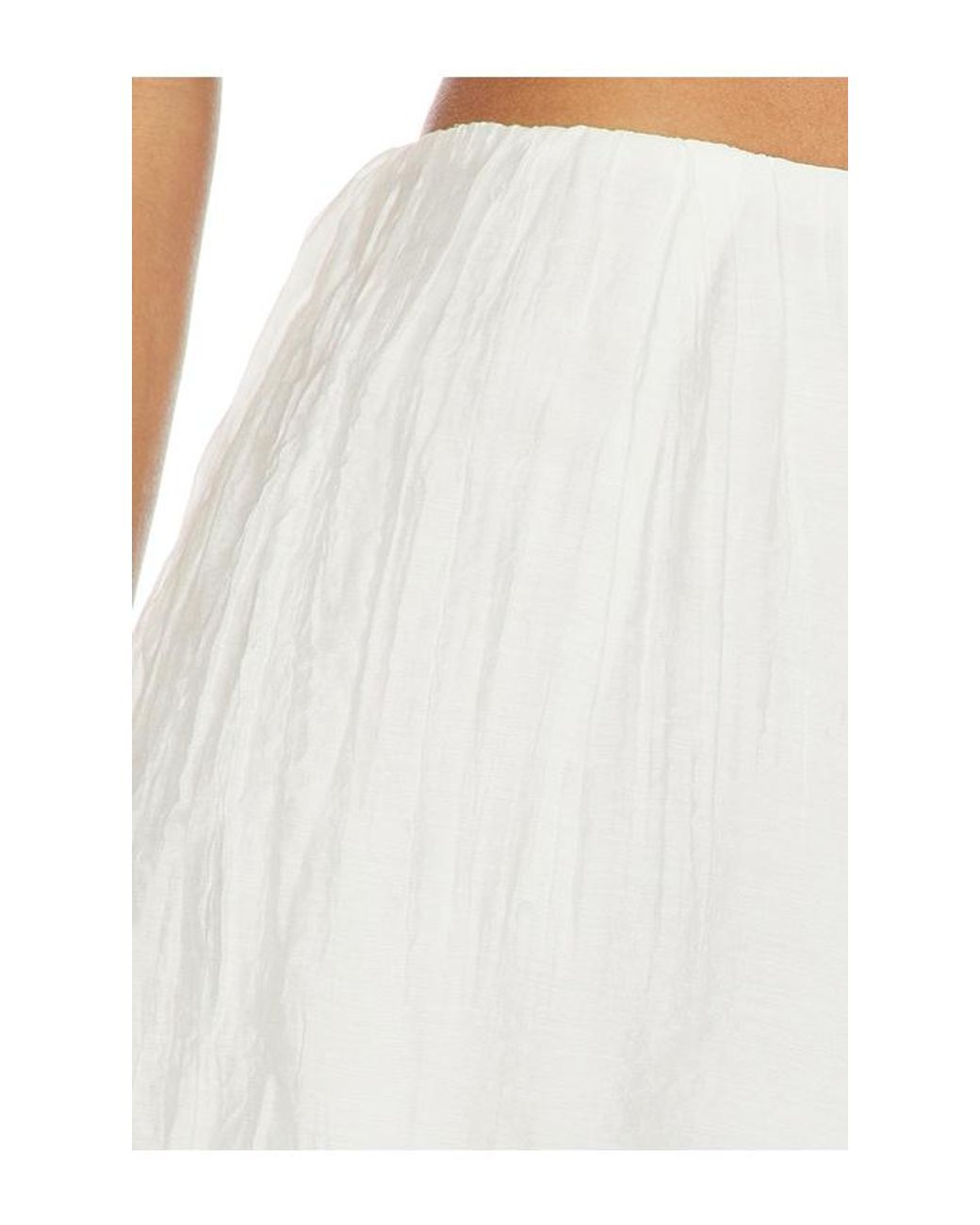 SNDY'S White Brandi Crinkle Mini Skirt