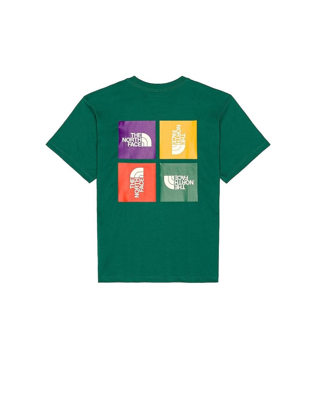 North face colour shop block t shirt