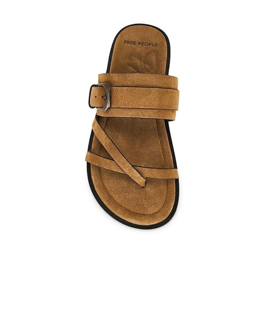 Free People Metallic Belted Cross Strap Sandal