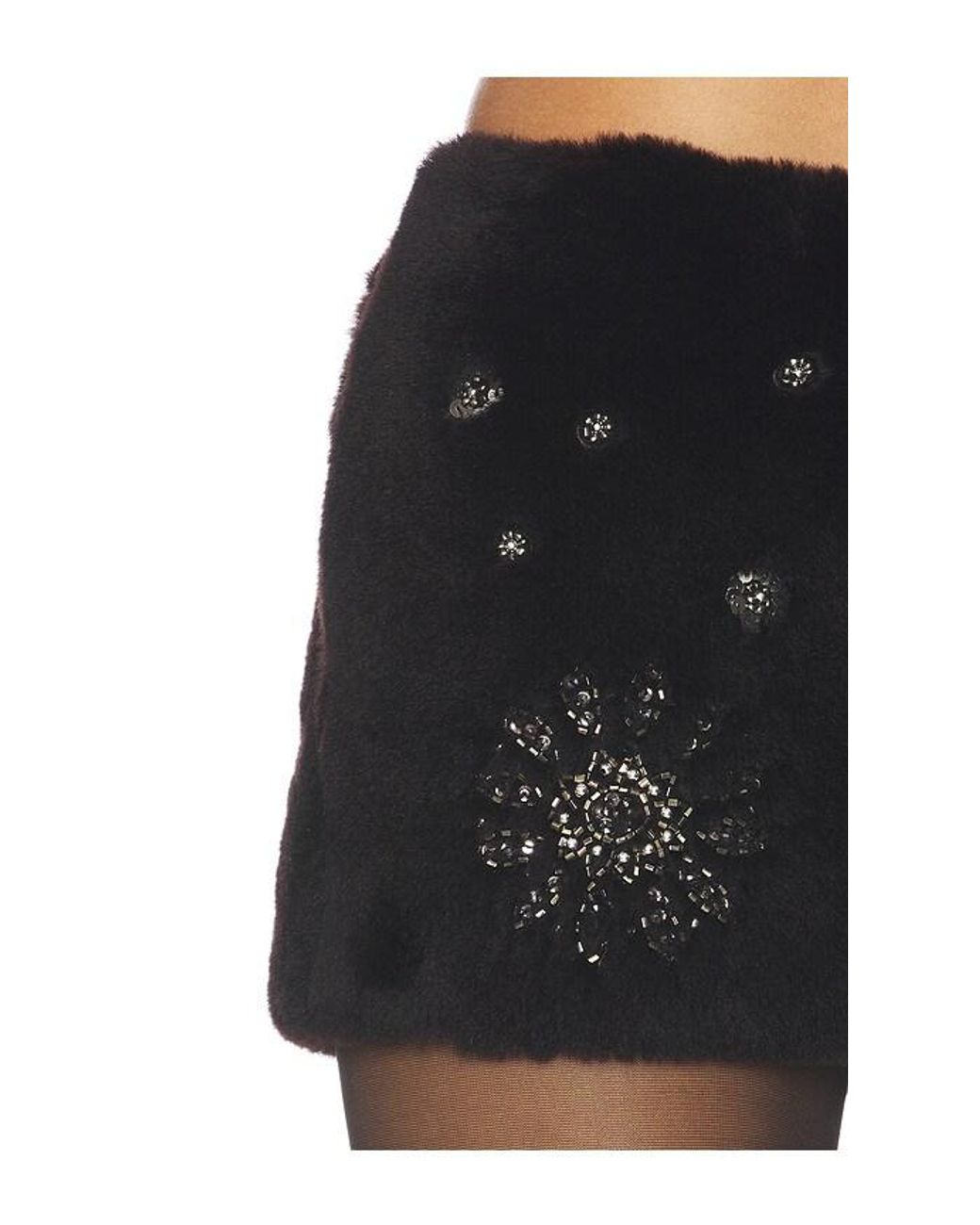 Siedres Black Marla Fur Skirt