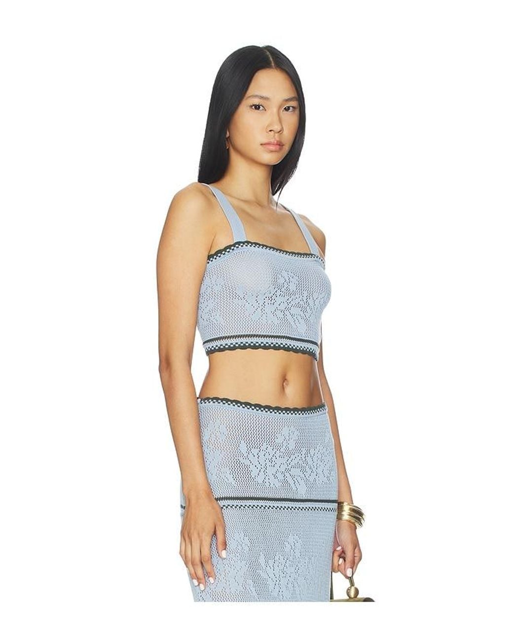 Agua Bendita Blue X Revolve Vicky Crop Top