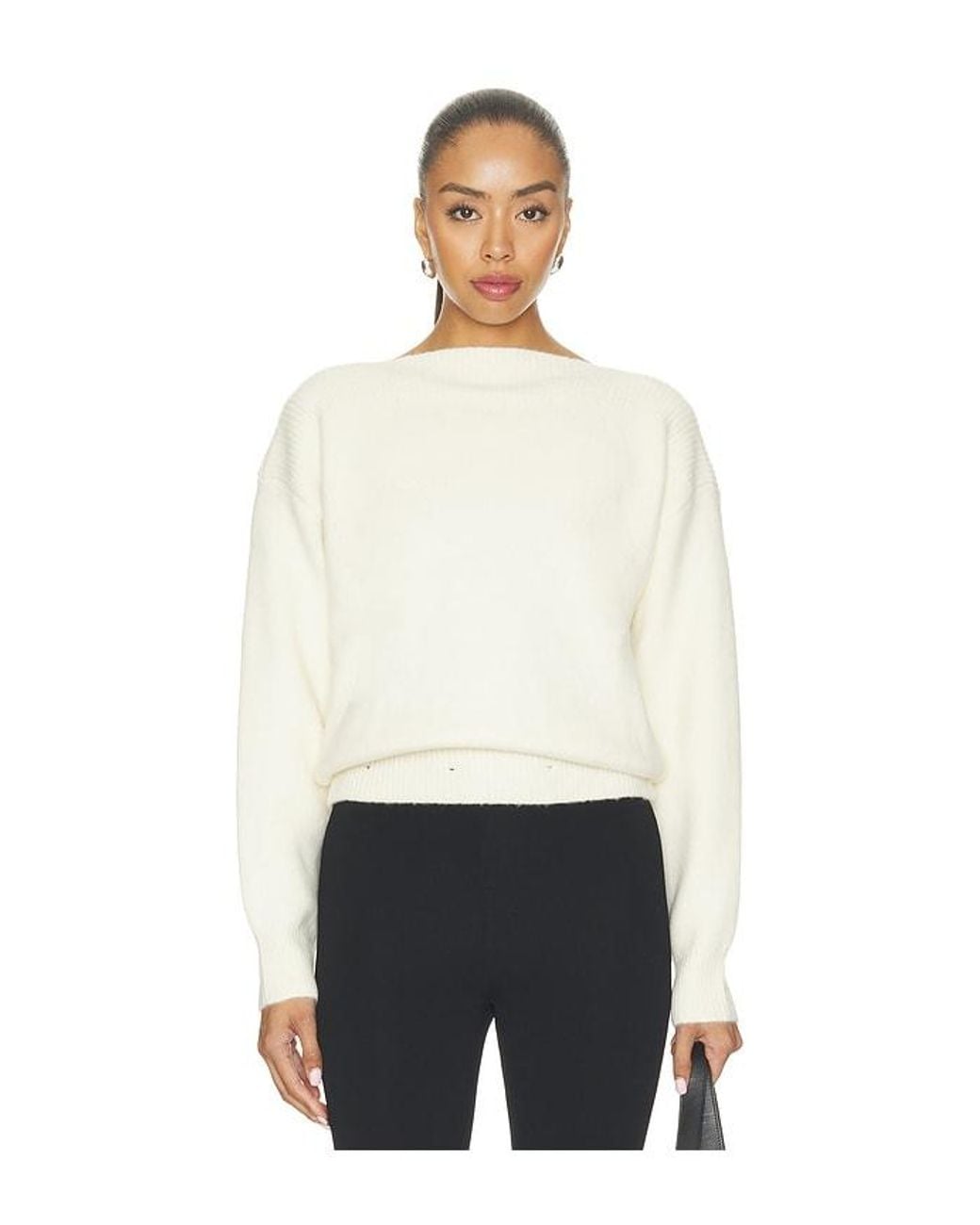 Source Unknown White Corinth Peplum Sweater