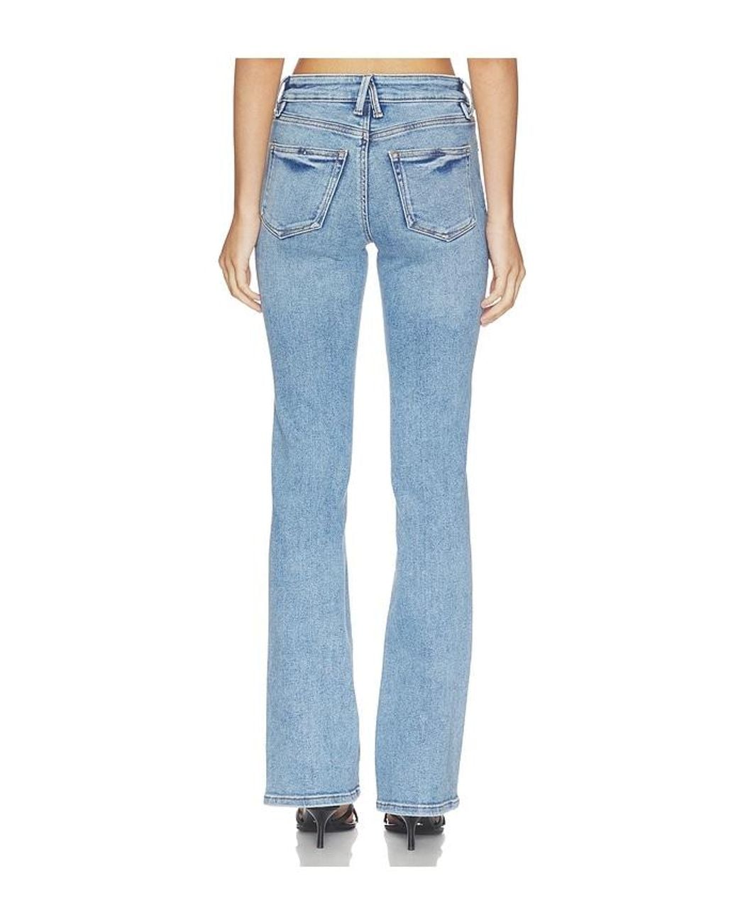 GOOD AMERICAN Blue Good Low Rise Boot Jeans