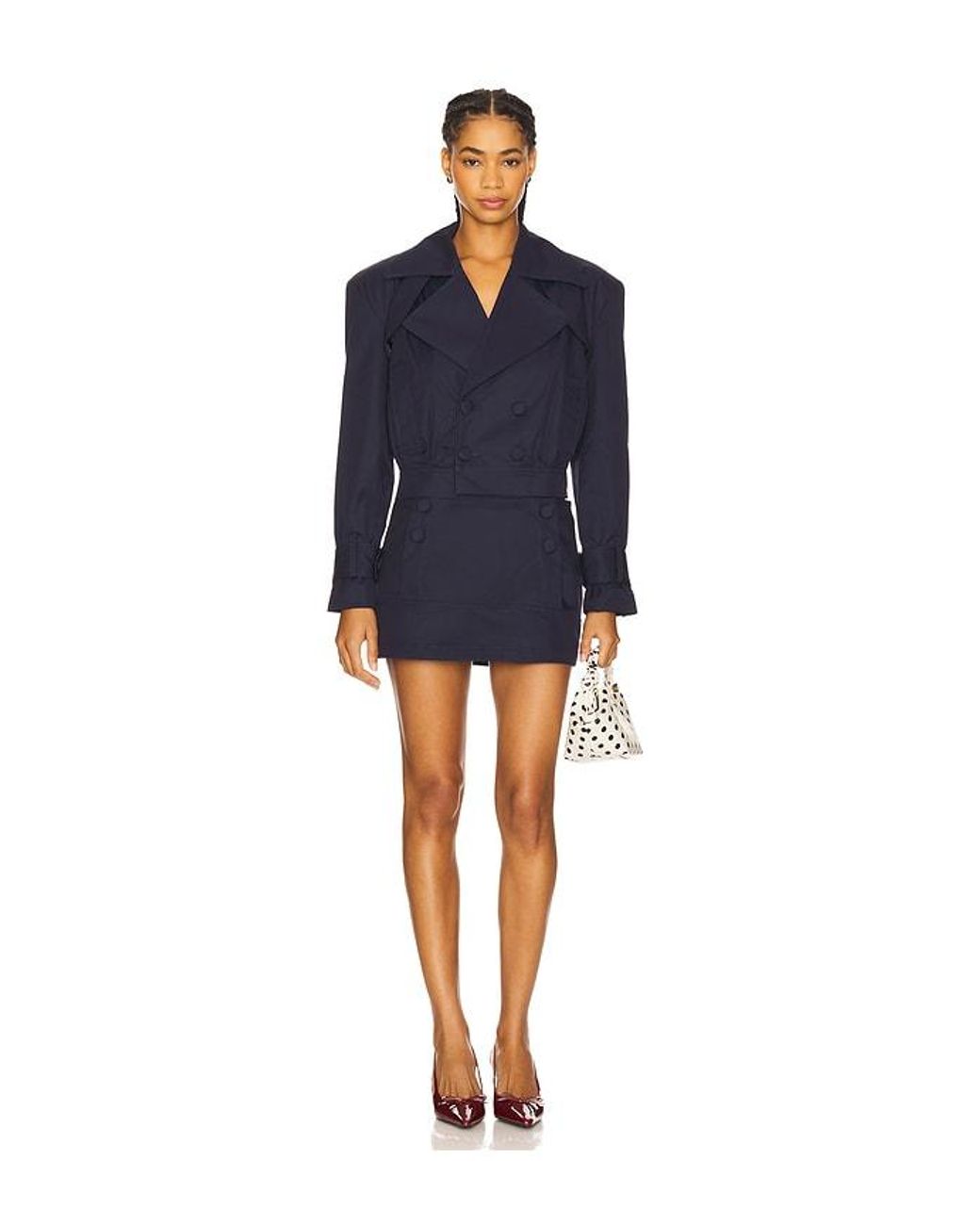 For Love & Lemons Blue Oversized Jacket