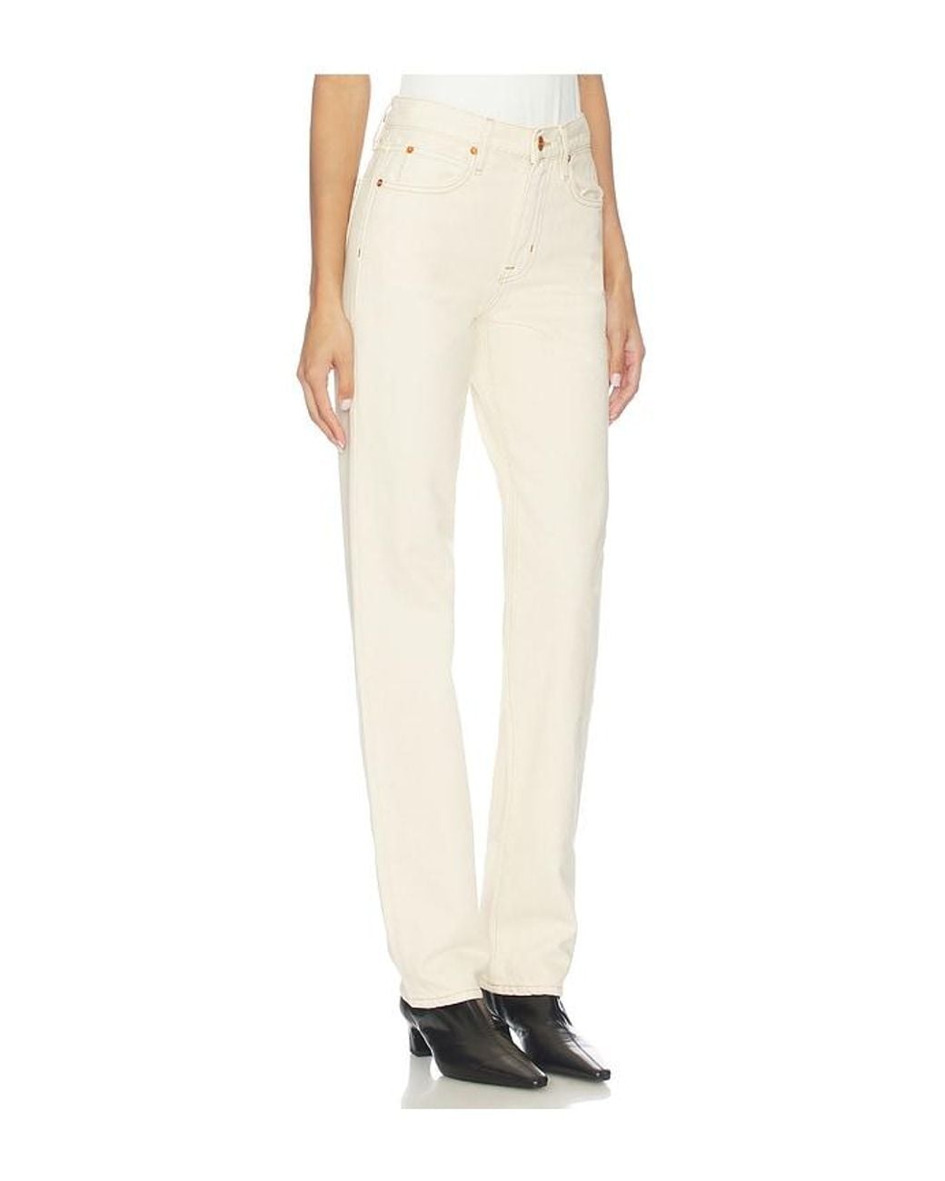 SLVRLAKE Denim White Phoenix Loose Straight Leg Jeans