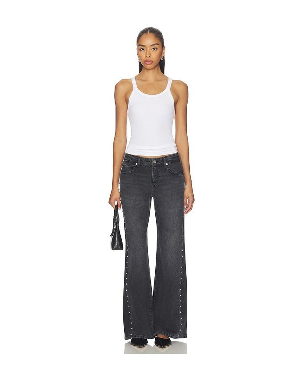 AG Jeans Blue Adria Low Rise Wide Jeans