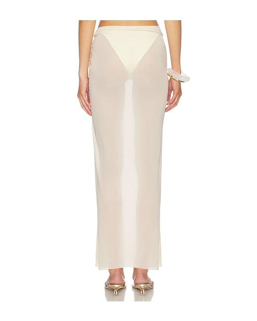 Maygel Coronel White Pollera Skirt