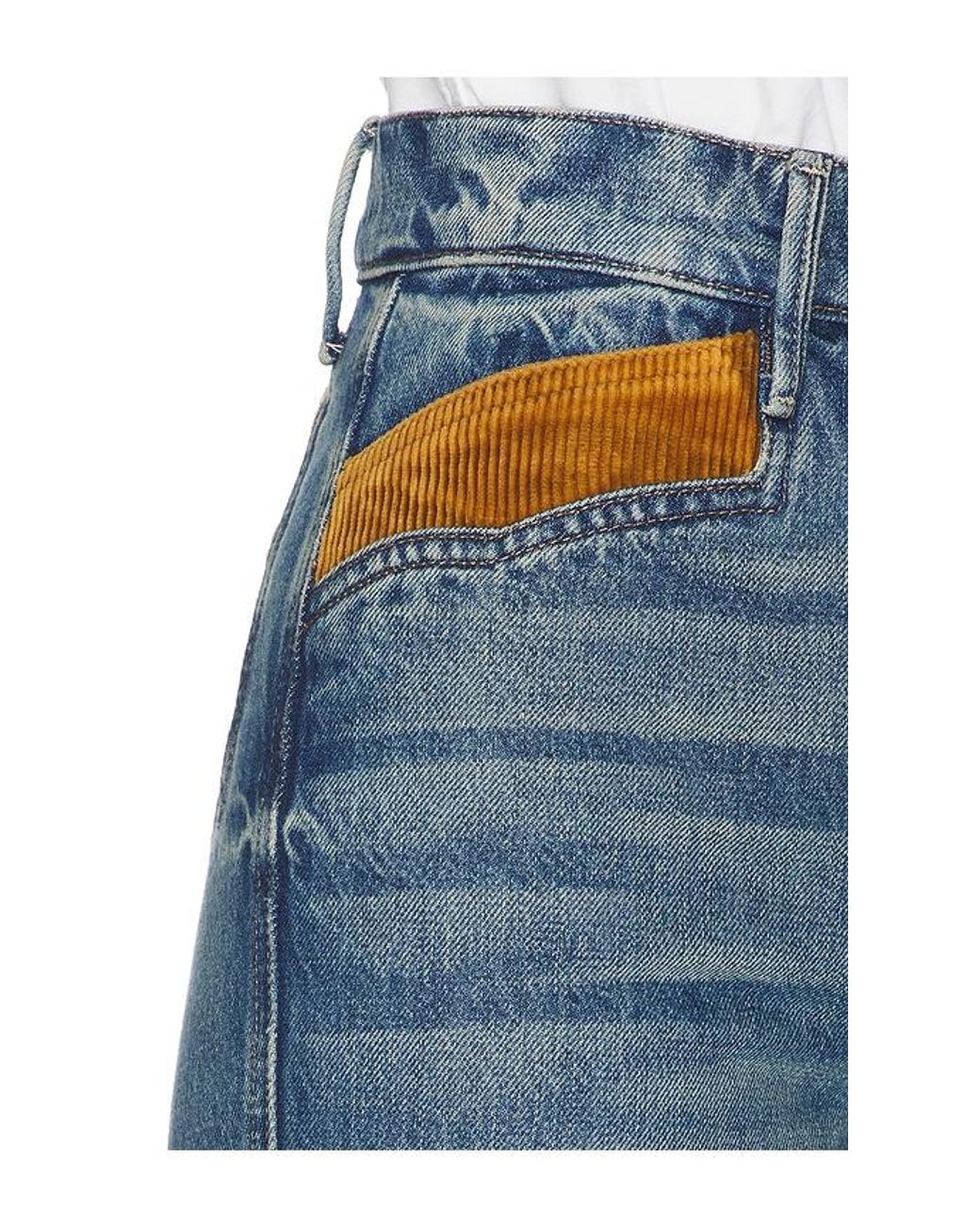 Mother Blue The Pointy Pocket Doozy Hee Jeansl