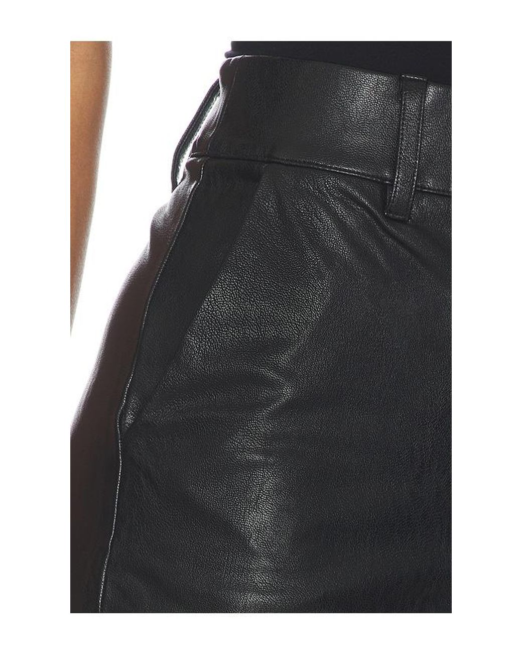 Commando Blue Faux Leather Tailored Mini Short