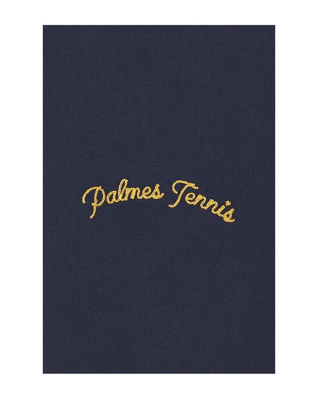 Palmes Blue Western Quarter-Zip Sweatshirt for men
