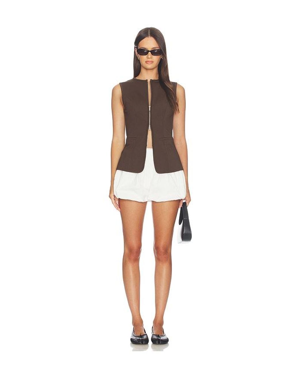 ALIGNE White Paulo Bubble Peplum Short