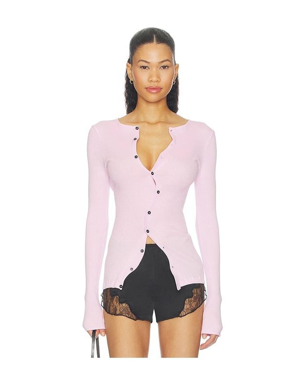 OperaSPORT White Claire Seamless Cardigan