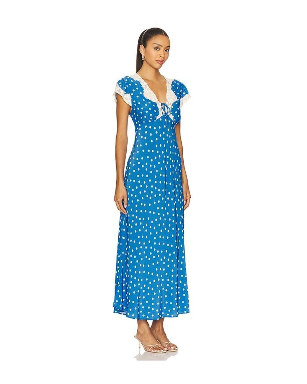 Rixo Blue Amari Dress