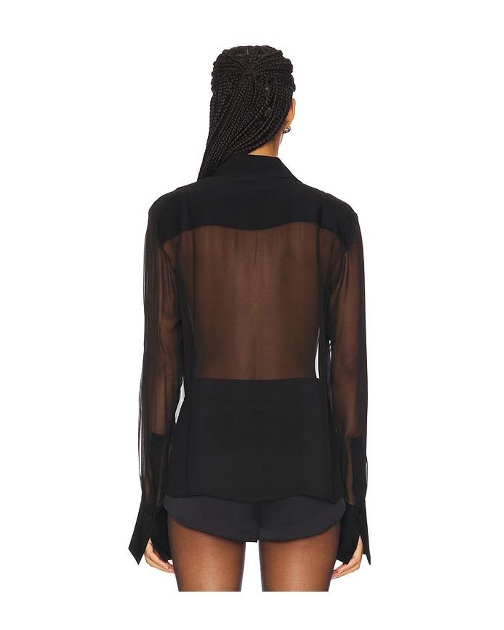 Sans Faff Black Meghan Panelled Silk Blouse