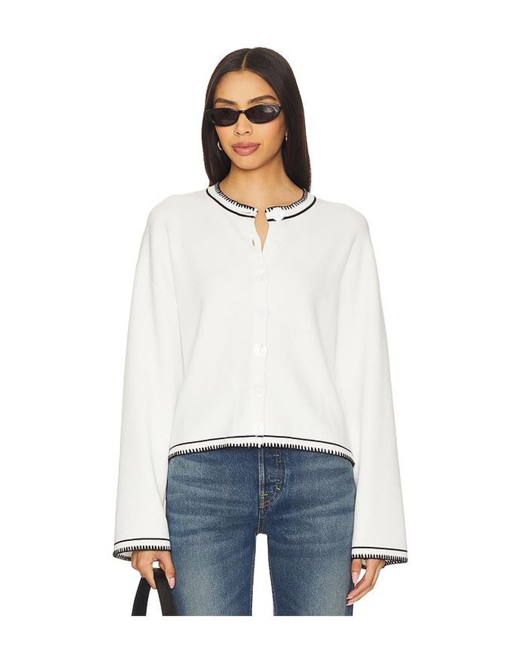 SNDY'S White Daphne Cardigan