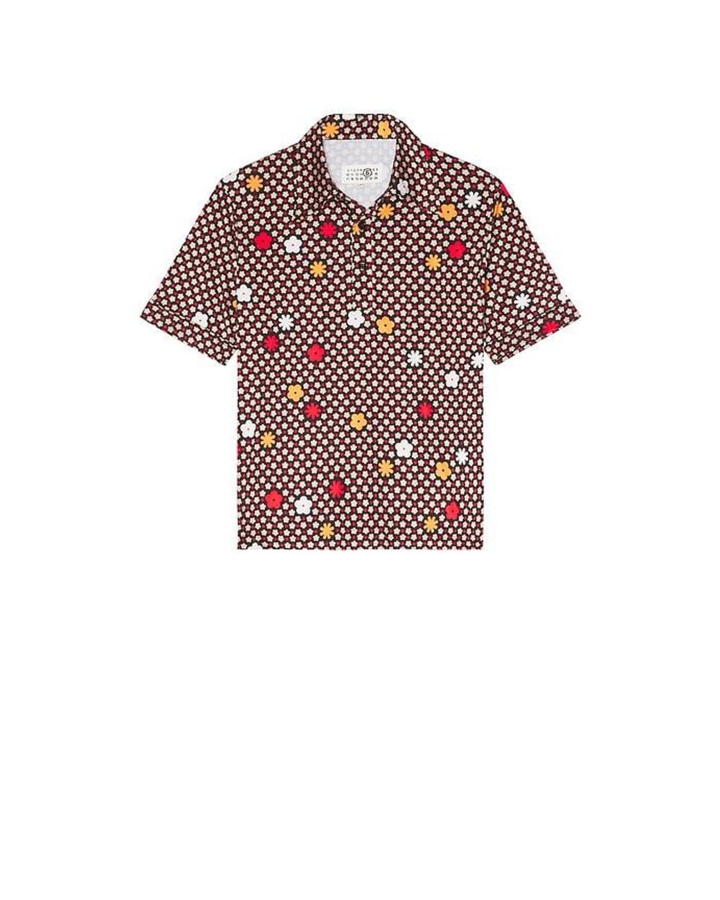 MM6 by Maison Margiela Red Polo Shirt for men