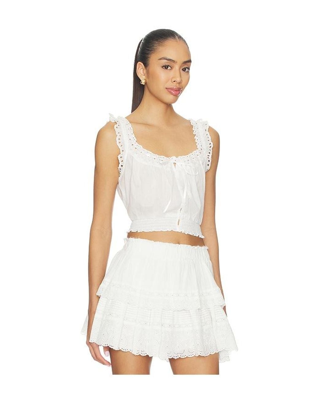 LoveShackFancy White Lupo Top